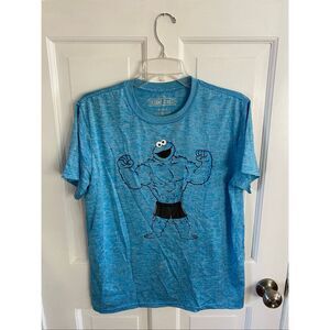 Sesame Street Cookie Monster muscle gym shirt size S